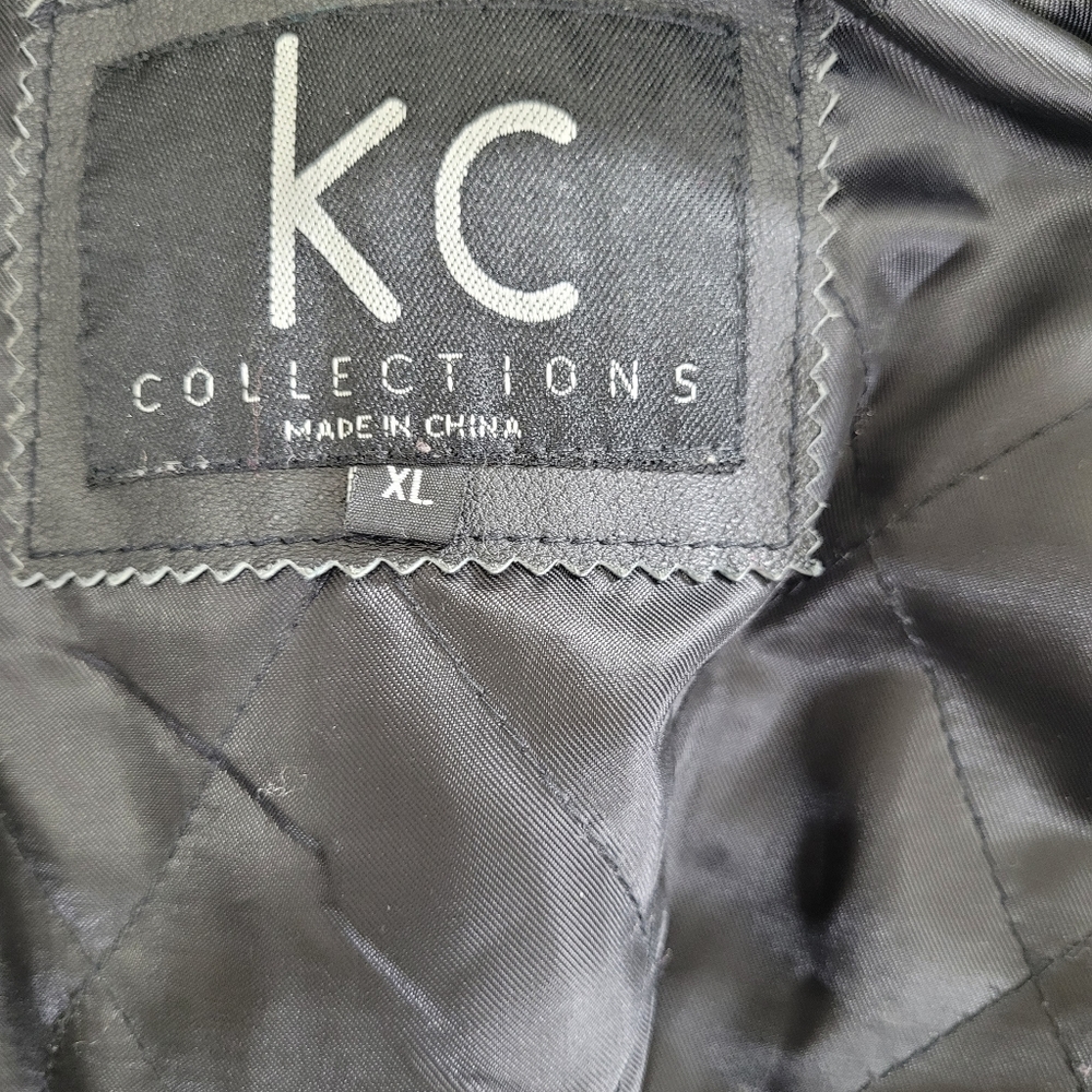 Kc collection black leather jacket size XL - Picture 7 of 10